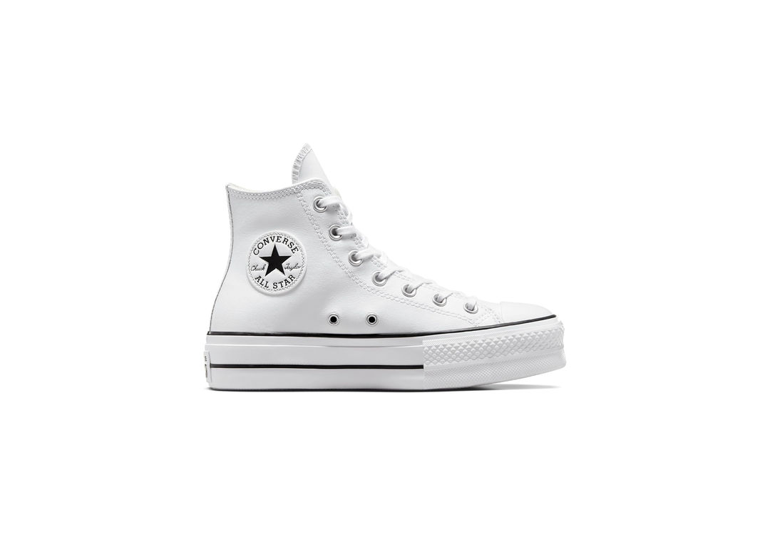 Converse Women's Chuck Taylor All Star Lift Platform Leather High Top Sneaker.6,5