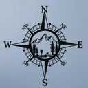 ruelen Metal Decorative Nautical Compass Wall Decor,Mountain Forest Decor Living Room Bedroom Office Porch Garden Patio Signs Wall Hanging Art Beach Theme Home Decoration (17'')