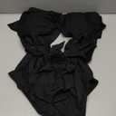 Charmo Ruffle Ribbed Maternity Swimsuit One Piece High Waisted Pregnancy Bathing Suits Push Up Swimwear (X-Large, #1a Black)