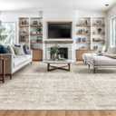 Valenrug Washable Rug 8x10 - Stain Resistant 8x10 Area Rugs for Living Room, Non Slip Backing Printed Rugs for Bedroom, Folable Machine Washable Area Rug(Beige,8'x10')