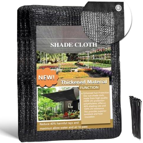 Tilvex 40% Garden Shade Cloth for Plants – UV-Resistant Greenhouse Shade Cloth, Heavy Duty Mesh Tarp with Grommets for Patio, Backyard, Gazebo, Deck and Plant Heat Protection (10' x 20')