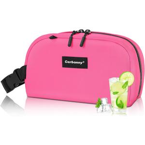 Cerbonny Small Cooler Bag Freezable Lunch Bag for Work School Travel, Leak-proof, Insulated, Suitable for 3+ (Rose Red)
