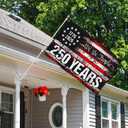 3 Ply 250 Anniversary USA Flag 250th Years American Anniversary Flag Patriotic 4th of July We The People 1776 American Flags for Outside 3x5 Ft Betsy Ross Outdoor Yard Banner Decorations