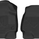 Husky Liners Weather beater Floor Mats | Fits 2018-2024 Ford Expedition, 2018-2024 Lincoln Navigator | Front Row, 2-pc Black - 13341