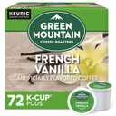 Green Mountain Coffee Roasters French Vanilla Keurig Single-Serve K-Cup pods, Light Roast Coffee, 72 Count (12 Count (Pack of 6)) (BB 05/25/2027)