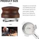 53mm Coffee Distributor, Espresso Distribution Tool, Adjustable Depth Espresso Tamper Leveler with Walnut Wood Handle Fits for 54mm Breville Barista Portafilter