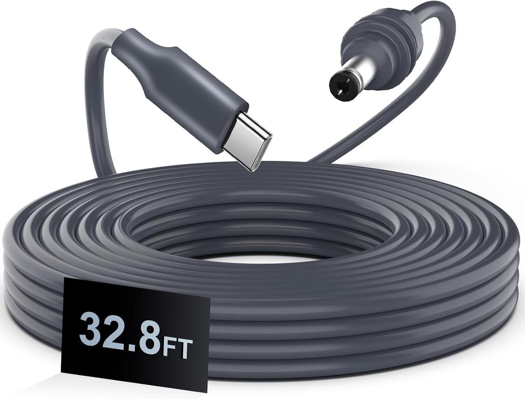Starlink Mini Cable 10M/32.8FT USB C to DC Power Cables Cord 100W Input, DC Power Cables Direct to USB-C for Starlink Mini Work with 100W+ PD Source Waterproof