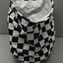 Laundry Basket Canvas Fabric Collapsible Organizer Basket for Storage Bin Toy Bins Gift Baskets Bedroom Clothes Children Nursery Hamper (Racing flag)