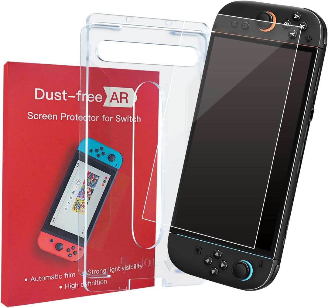 Switch 2 Screen Protector, AR Film for Nintendo Switch 2 (2025), Anti-Glare & Fingerprint, Ultra-Transparent, 9H Hardness, No Bubbles, Easy Installation Kit Included