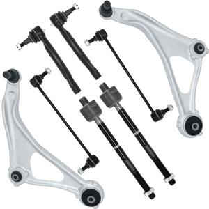 8Pcs Suspension Kit Front Lower Control Arm w/Ball Joints Outer Inner Tie Rod Sway Bay End Link Replacement for 2015-2018 Nissan Altima and 2016-2022 Maxima