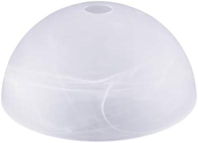 WEIYOUDJ Alabaster White Replacement Glass Shade for Medium Base Socket Floor Lamp, Torchiere Lamp, E26 Base, 1-5/8" Fitter, 12" Diameter x 5.5" Height