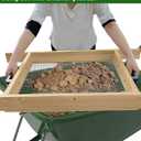 Large Soil Sifter, Dirt Sifter for Gardening, for Use in a Wheelbarrow, Compost Sifter, Garden Sieve for sifting Little Rocks/Top Soil/Peat Moss/Worm/Leaves/Loam Soil/Sand/Gravel (Mesh Screen 1/2")