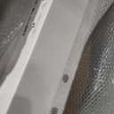 42x96 Inch White Sliding Barn Door Slab with 7ft Hardware Kit Included, 5-Panel, MDF Wood Panel Covered with Water-Proof Scratch-Proof PVC Surface, Simple DIY Assembly