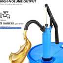 MaxWorks Lever Action Plastic Drum Pump 9 oz per Stroke High Volume Manual Dispenser Fits 15 to 55 Gallon Drums Chemical Resistant for Fuel Water Based Solutions and Acidic Fluids (51046)