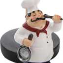 Chef Style Paper Towel Holder, Resin Crafts Display Chef Figurines Creative Roll Paper Stand for Countertop Kitchen Cafe Restaurant Dessert Shop Cake Shop Decoration