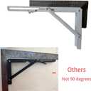Folding Shelf Brackets 24 inch,Folding Brackets Heavy Duty Max.Load 410lb,DIY Space Saving Wall Mounted Folding Table,Pack of 2