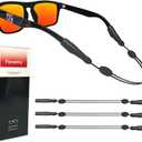 Glasses Strap Sports, Adjustable Sunglass Strap, Eyeglasses Strap Holder for Kids Women Men,Eyeglass Holders Around Neck Anti-slip Sunglasses Strap 3PCS Black