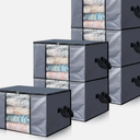 Cosy Family 6 Pack 90L Heavy Duty Extra Large Moving Bags with Reinforced Handle - Strong Handles & Zippers, Storage Totes For Space Saving, Fold Flat, Alternative to Moving Box, Grey