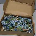 Rose Boutonnieres for Men Wedding Groom and Groomsmen Boutonniere for Rustic Fall Vintage Wedding Prom, Dusty Blue,Set of 10
