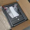 Set of 2 HDPE Outdoor Side Table, Weatherproof Small Outdoor Table for Adirondack, 16.6-Inch Patio Square End Tables for Garden, Backyard, Porch, Deck, Balcony, Poolside (Grey)