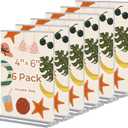 6 Pack Acrylic Sign Holder 4 x 6, Double-Sided Clear Sign Holder Plastic Stands for Display, T Shape Acrylic Table Sign Stands for Office Store Restaurants Wedding Party Decoration