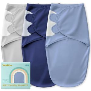 Yoofoss Baby Swaddle for Newborns 03 Months, Rayon Made from Bamboo Swaddle, Noiseless Closure Swaddle Sack, Soft Breathable & Durable Snug Fit