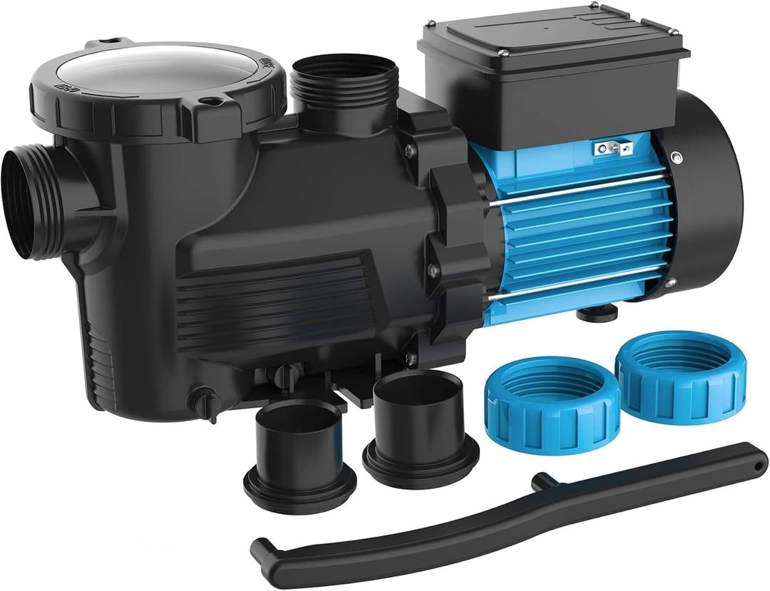 In/Above Ground Pool Pump, High Flow Powerful Self Priming Pool Pump with Timer,2.2 HP 6950 GPH 220V