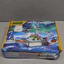 City Boat Building Set with LED Lights, Arctic Explorer Ship Toy Gift for 8 Year Old Boys and Girls, with Helicopter, Drone, Speedboat, Submersible, Iceberg, and Polar Bears