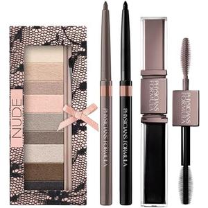 Physicians Formula Shimmer Strips Custom Eye Enhancing Kit with Eyeshadow, Eyeliner & Mascara, Nude