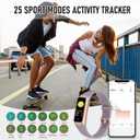 Fitness Tracker, Activity Trackers with 24/7 Heart Rate, Blood Oxygen Blood Pressure Sleep Monitor, Step Counter with 1.1" AMOLED Touch Color Screen, Calorie Pedometer Health Smart Watch for Women Men