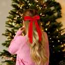 20 Pcs Velvet Hair Bow Bulk Multicolor Ribbon Hair Clips Winter Velvet Hairs Accessories with Long Tails Bowknot Barrette Clips Ponytail Holder for Xmas New Years Valentine Gifts