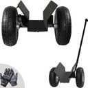 Heavy Duty Panel Dolly & Drywall Cart, Door Dolly 800lbs Weight Capacity, 10" All-Terrain Pneumatic Wheels Detachable Handles for Versatile Material Handling (Black)