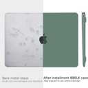 B BELK Compatible with MacBook Air 13 inch Case 2022 2021 2020 2019 2018 A2337 M1 A2179 A1932, Matte Plastic Hard Shell+Keyboard Cover+Screen Protector for MacBook Air 13.3 inch Case, Midnight Green