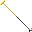 5th Wheel Pin Puller, 32" Solid Steel Chrome Plated 5th Wheel Puller Hook, Heavy Duty 5th Wheel Puller w/Hook, 1 Pack (Yellow & Black)