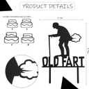 2 x Acrylic Old Man & Woman Birthday Cake Topper - Humor Decoration, Black