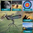 20-60x80 Spotting Scopes for Bird Watching, BAK4 Waterproof Spotting Scope for Wildlife Viewing Hiking Camping, HD Spotter Scope with Tripod Smartphone Holder and Carrying Bag