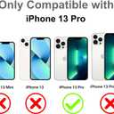 MOWIME Compatible with iPhone 13 Pro Case with Card Holder, Floral Flower Shockproof Soft TPU Protective Cover Women Girls, Anti Scratch Wallet Case for iPhone 13 Pro 6.1 Inch, Black