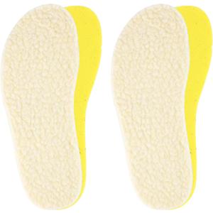 riemot 2 Pairs Memory Foam Wool Insoles for Crocs Clogs,Garden,Nurse,Chef,Wide Toe Box Shoes - Warm Replacement Thin Inserts for Women/Men Beige, US 7