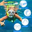 Weewooday 2 Pcs Adults Swimming Goggles with Nose Cover Antifog Clear Diving Mask Clear Wide View No Blurring Tempered Glass Swim Goggle for Adult Men Women Youth