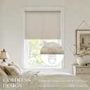 Tan Beige Linen Roller Shades Cordless Blinds for Windows Free-Stop Light Filtering Linen Semi Sheer Roller Shades Blinds Window Treatment for Bedroom Living Dining Room Home Office 30" W x 72" H