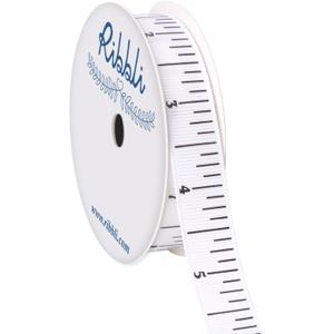 Ribbli Ruler Grosgrain Ribbon, 5/8-Inch,10-Yard Spool, Use for Teacher Appreciation Gift, Back to School Decoration, Wreath, Gift Wrapping, All Crafting and Sewing