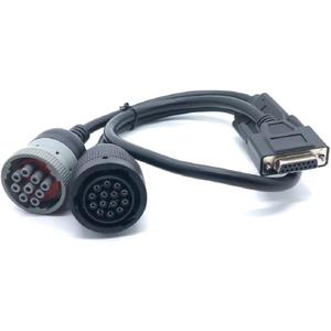 4576114 9 Pin Male and 14 Pin Female for CAT 3177485 ET3 Y Cable Truck Diagnostic Adapter Cable, Compatible with Heavy-Duty Trucks Bus Construction Machinery and Industrial Equipment