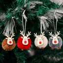 4Pcs/Set Christmas Felt Elk Hanging Ornaments Cute Reindeer Xmas Tree Decor Pendants New Year Party Kids Gifts Decoration