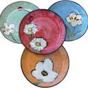 Ceramic Plates For Kitchen, 8 in - Plates Set of 4 - For Salad,Steak,Dessert,Bread, Pasta,Appetizer, Serving etc - Dishwasher, Microwave, and Oven Safe - For Breakfast, Lunch and Dinner (8 Inch)
