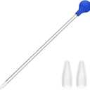 18.5 in Long Pipette for Fish Tank Coral Food Feeder Long Syringe Aquarium Coral Feeding Tube for Marine Fish Reef Aquatic Plant Spider Snake Lizard