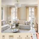 SYDACG 20" Gold Crystal Fandelier Ceiling Fan with Light, Mid-Century Chandelier Ceiling Fan with Light Remote Control, 6 Speeds for Bedroom, Nursery, Living Room