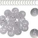 Carrittons Number Key Chain Number Tags Stainless Steel for Cards Bags Luggage Dormitory Keys House Lockers Number ID Tags (1-30)