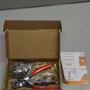 803Pcs Grommet Eyelet Pliers Kit, 1/4 Inch Grommet Tool Kit with 800 Metal Eyelets, Grommet Hand Press kit for Leather Crafts(Inside Dia: 6.4mm/Outer Dia: 12mm (A.I.S.)/Flange Width: ~3mm)