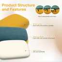 Thick Camping Memory Foam Pillow, Compressible & Ultralight Travel Pillow for Backpacking - Ergonomic Neck & Lumbar Support for Side Sleepers, Compact for Hiking, Car, Airplane, 38x25x10cm , 25x12.5x12.5cm