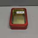 hadaaya Red Metal Party Favor Tin Box with Clear Lid – Multipurpose Storage Container for Cookies, Jewelry, Crafts, Gifts, Pencils & More – Perfect Christmas Gifting Tin – 7.25 x 5.25 x 2.25 Inches